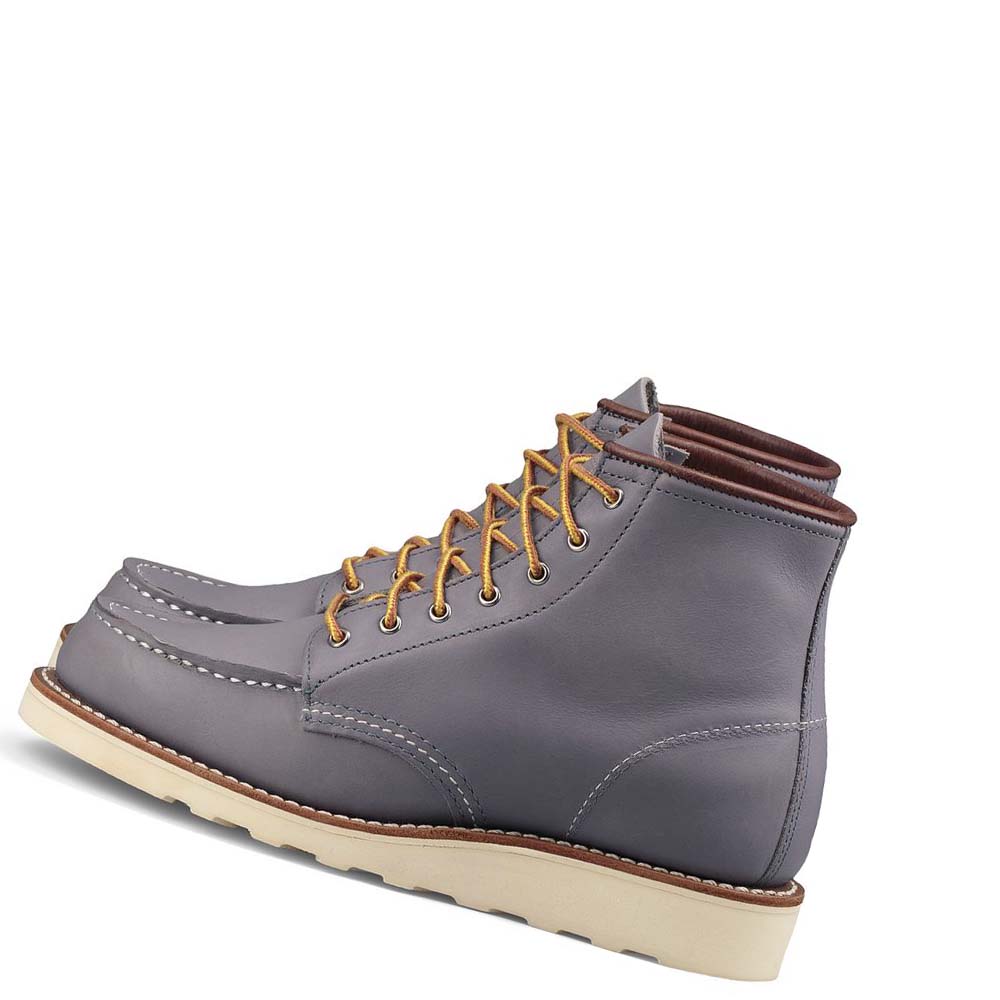 Red Wing CLASSIC MOC Heritage Short in Boundary Leather Women's Boots Grey / Purple | ZA 130DFM